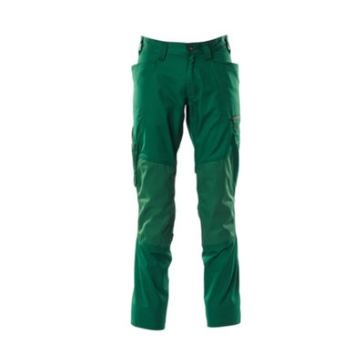 Mascot Accelerate Trousers with Kneepad Pockets - Green   (28) (Leg Length - Regular)