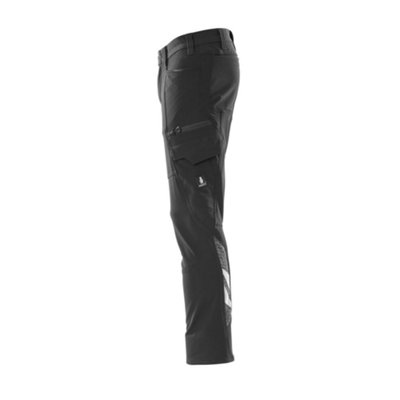Mascot Accelerate Ultimate Stretch Trousers with Thigh Pockets - Black   (28) (Leg Length - Regular)