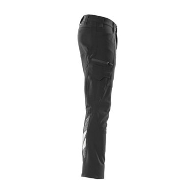Mascot Accelerate Ultimate Stretch Trousers with Thigh Pockets - Black   (28) (Leg Length - Regular)