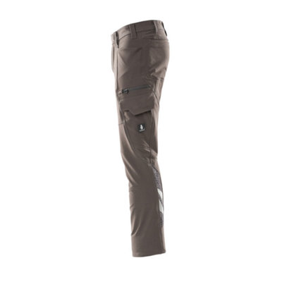 Mascot Accelerate Ultimate Stretch Trousers with Thigh Pockets - Dark Anthracite   (28) (Leg Length - Regular)