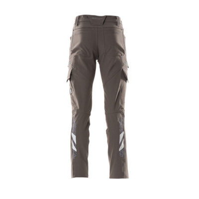 Mascot Accelerate Ultimate Stretch Trousers with Thigh Pockets - Dark Anthracite   (28) (Leg Length - Regular)