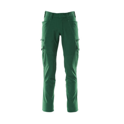 Mascot Accelerate Ultimate Stretch Trousers with Thigh Pockets - Green   (31.5) (Leg Length - Regular)