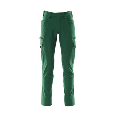 Mascot Accelerate Ultimate Stretch Trousers with Thigh Pockets - Green   (35.5) (Leg Length - Long)