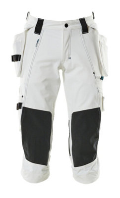 Mascot Advanced A3/4 Length Trousers with Holster Pockets (White)  (40.5) (Leg Length - Regular)