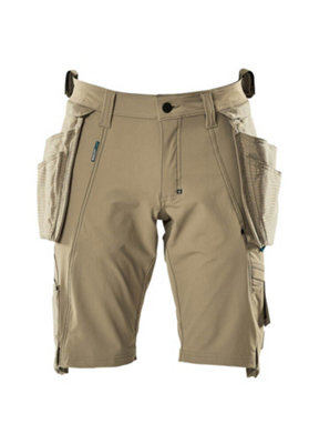 Mascot Advanced Craftsmen's Shorts with Detachable Holster Pockets  - Light Khaki   (28) (Leg Length - Regular)