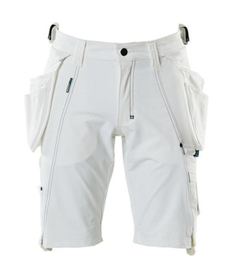 Mascot Advanced Craftsmen's Shorts with Detachable Holster Pockets  - White   (28) (Leg Length - Regular)