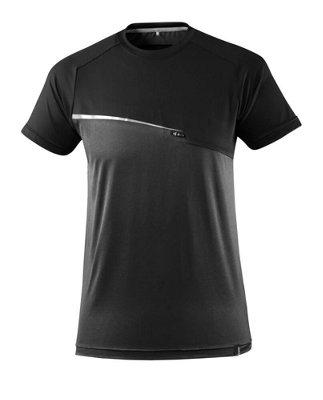 Mascot Advanced Moisture Wicking T-shirt with Chest Pocket (Black)  (Large)