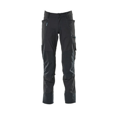 Mascot Advanced Stretch Trousers with Kneepad Pockets - Dark Navy Blue   (50.5) (Leg Length - Regular)