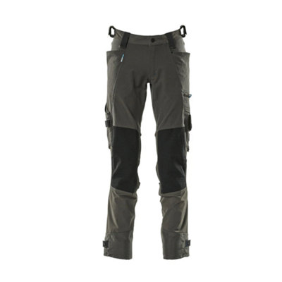 Mascot Advanced Trousers with Dyneema Kneepad Pockets - Dark Anthracite   (28) (Leg Length - Regular)