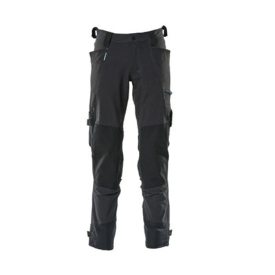 Mascot Advanced Trousers with Dyneema Kneepad Pockets - Dark Navy Blue   (28) (Leg Length - Regular)