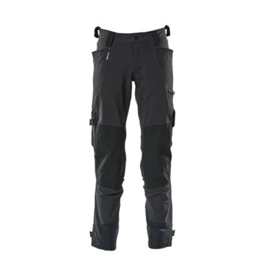 Mascot Advanced Trousers with Dyneema Kneepad Pockets - Dark Navy Blue   (31.5) (Leg Length - Short)