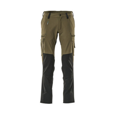 Mascot Advanced Ultimate Stretch Functional Trousers - Moss Green/Black  (28) (Leg Length - Regular)