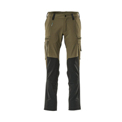 Mascot Advanced Ultimate Stretch Functional Trousers - Moss Green/Black   (28) (Leg Length - Short)