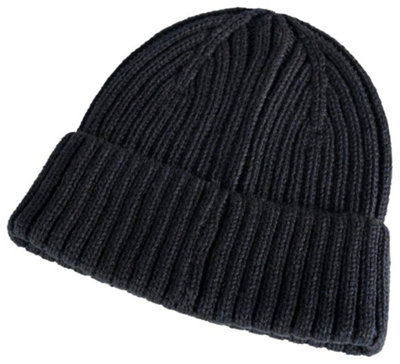Adults Knitted Beanie - Navy