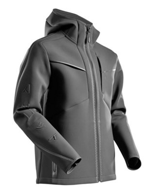 Mascot Customized Softshell Jacket with Hood (Stone Grey)  (Large)