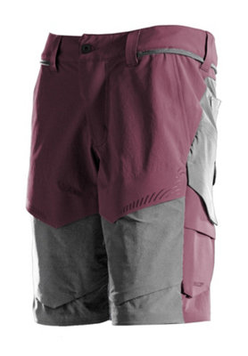 Mascot Customized Stretch Lightweight Shorts - Bordeaux/Stone Grey  (40.5) (Leg Length - 9")