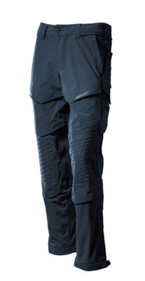 Mascot Customized Stretch Trousers with Kneepad Pockets - Dark Navy  (40.5) (Leg Length - Short)