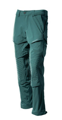 Mascot Customized Stretch Trousers with Kneepad Pockets - Forest Green  (35.5) (Leg Length - Short)