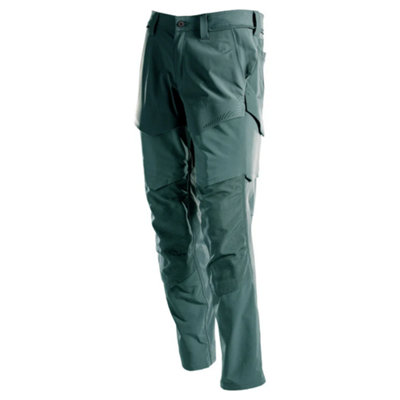 Mascot Customized Stretch Trousers with Kneepad Pockets - Forest Green  (40.5) (Leg Length - Long)