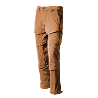 Mascot Customized Stretch Trousers with Kneepad Pockets - Nut Brown  (29.5) (Leg Length - Regular)