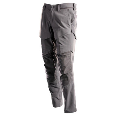 Mascot Customized Stretch Trousers with Kneepad Pockets - Stone Grey  (28.5) (Leg Length - Regular)