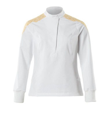 Mascot Food & Care Ladies Fit Ultimate Stretch Smock (White/Curry Gold)  (X Large)