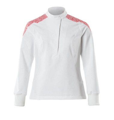 Mascot Food & Care Ladies Fit Ultimate Stretch Smock (White/Traffic Red)  (XXXXXX Large)