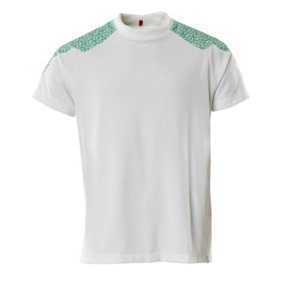 Mascot Food & Care T-shirt (White/Grass Green)  (Small)
