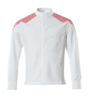 Mascot Food & Care Ultimate Stretch Jacket (White/Traffic Red)  (Medium)