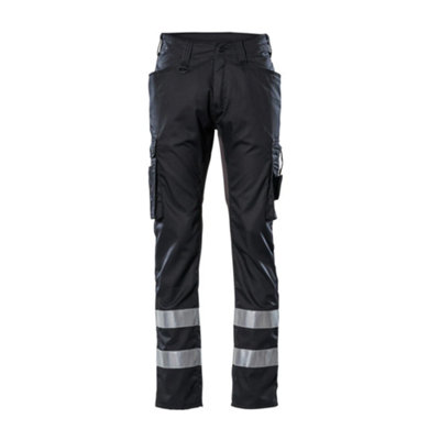 Mascot Frontline Service Trousers with Reflective Tape (Black)  (36.5) (Leg Length - Regular)