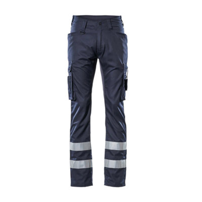 Mascot Frontline Service Trousers with Reflective Tape (Dark Navy)  (36.5) (Leg Length - Regular)