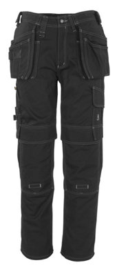 Mascot Hardwear Atlanta Craftsmen's Trousers (Black)  (28) (Leg Length - Long)