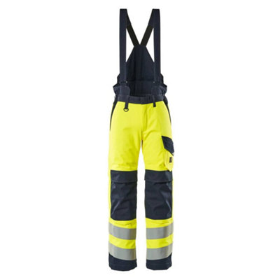 Mascot Multisafe Renens Winter Trousers (Hi-Vis Yellow/Dark Navy Blue)  (XXXX Large)