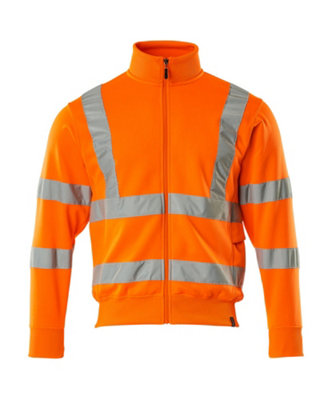 Mascot Safe Classic Maringa Zipped Sweatshirt (Hi-Vis Orange)  (Medium)