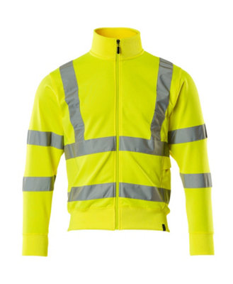 Mascot Safe Classic Maringa Zipped Sweatshirt (Hi-Vis Yellow)  (Large)