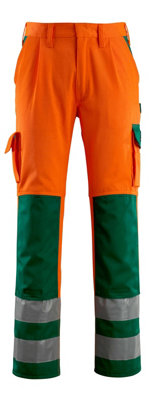 Mascot Safe Compete Olinda Trousers - Hi-Vis Orange/Green  (40.5) (Leg Length - Short)