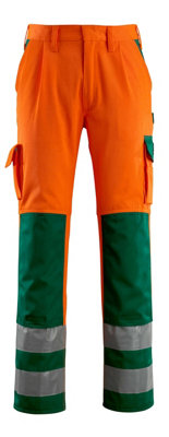 Mascot Safe Compete Olinda Trousers - Hi-Vis Orange/Green   (42.5) (Leg Length - Regular)