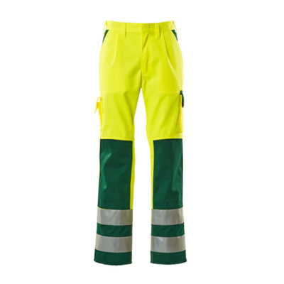 Mascot Safe Compete Olinda Trousers - Hi-Vis Yellow   (40.5) (Leg Length - Regular)