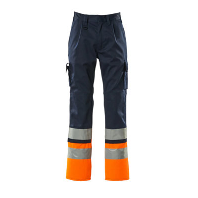 Mascot Safe Compete Patos Trousers (Navy/Hi-Vis Orange)  (40.5) (Leg Length - Regular)