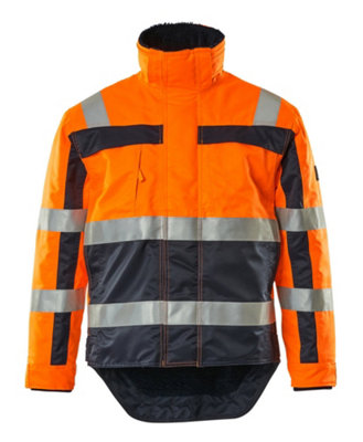 Mascot Safe Compete Teresina Winter Jacket (Hi-Vis Orange/Navy Blue)  (XXXXX Large)