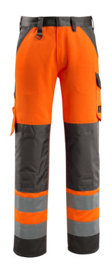 Mascot Safe Light Maitland Trousers - Hi-Vis Orange/Dark Anthracite   (34.5) (Leg Length - Short)