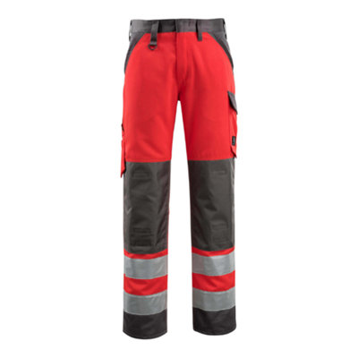 Mascot Safe Light Maitland Trousers - Hi-Vis Red/Dark Anthracite   (48.5) (Leg Length - Regular)