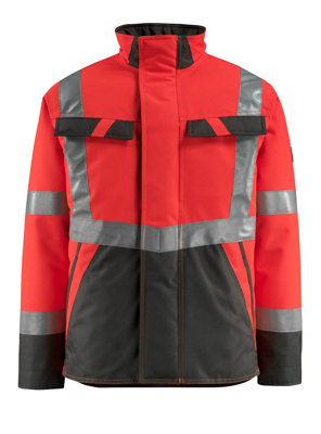 Mascot Safe Light Penrith Winter Jacket (Hi-Vis Red/Dark Anthracite)  (Large)