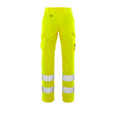 Mascot Safe Light Thigh Pocket Trousers (Hi-Vis Yellow)  (32.5) (Leg Length - Short)