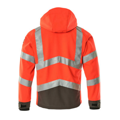 Mascot Safe Supreme Blackpool Softshell Jacket (Hi-Vis Red/Dark ...