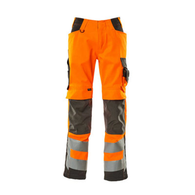 Mascot Safe Supreme Kendal Trousers - Hi-Vis Orange/Dark Anthracite  (30.5) (Leg Length - Short)
