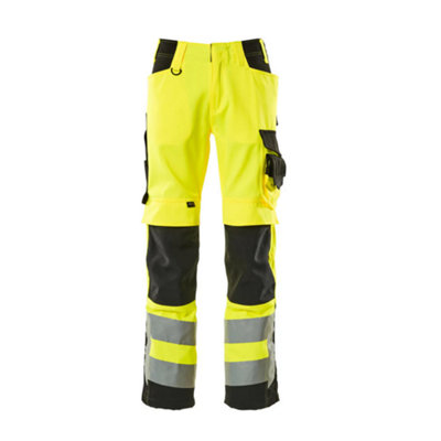 Mascot Safe Supreme Kendal Trousers - Hi-Vis Yellow/Black   (36.5) (Leg Length - Long)