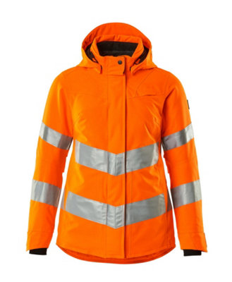 Mascot Safe Supreme Ladies Fit Winter Jacket (Hi-Vis Orange)  (Large)