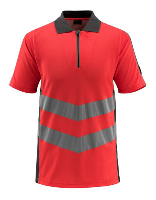 Mascot Safe Supreme Murton Polo shirt (Hi-Vis Red/Dark Anthracite)  (X Large)