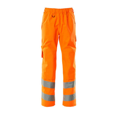 Mascot Safe Supreme Over Trousers with Kneepad Pockets (Hi-Vis Orange)  (X Large)